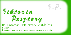 viktoria pasztory business card